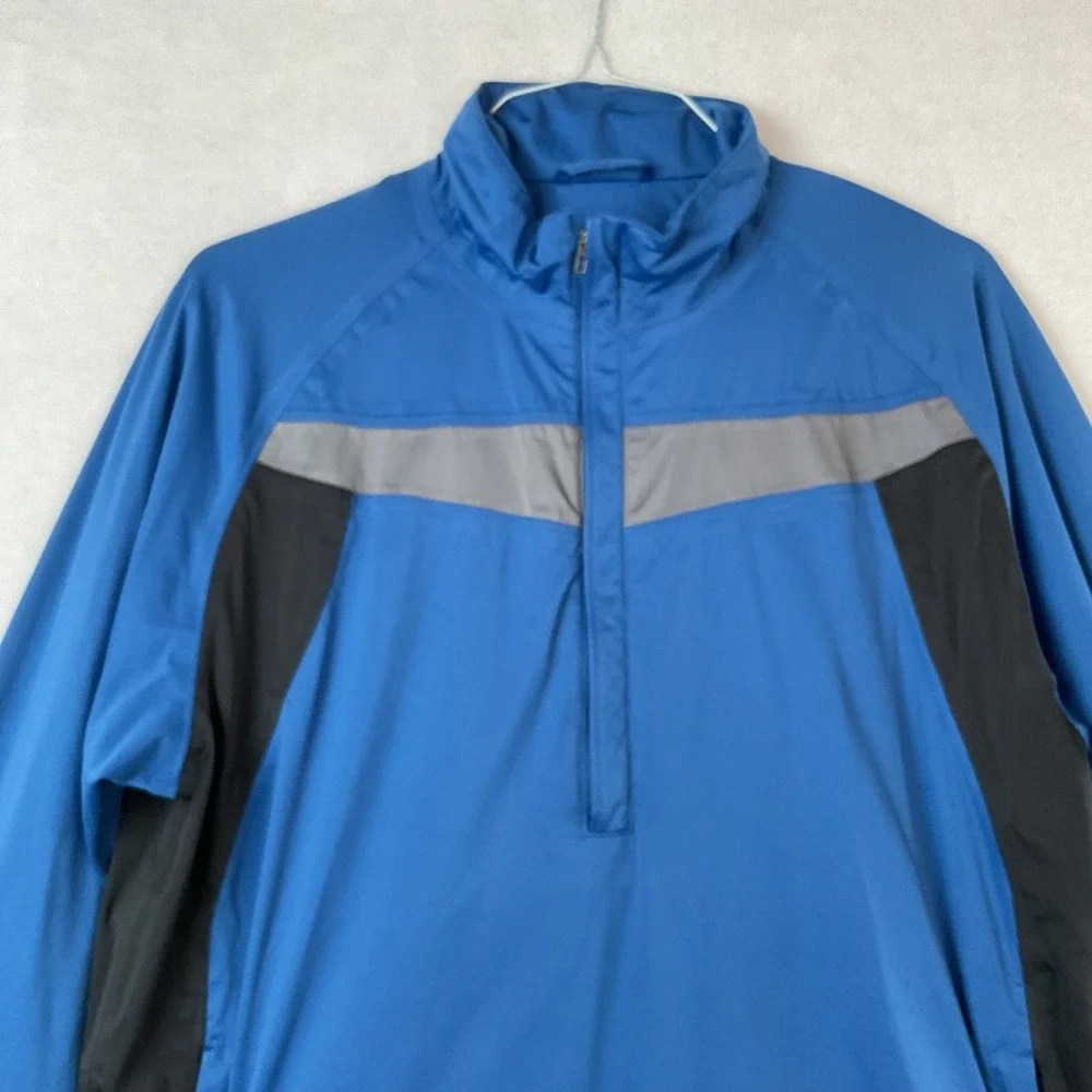 Nike Golf Storm-FIT Mens Blue Quarter Zip Windbreaker Pullover Size M READ